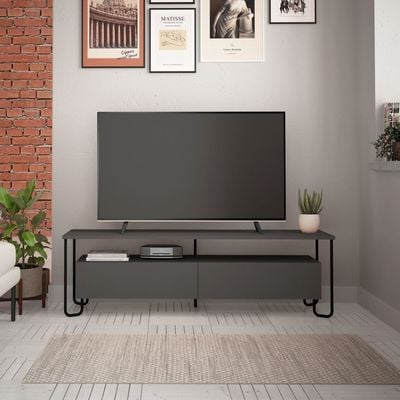 Mourah Cornea Tv Stand Up To 60 Inches With Storage - Anthracite - 2 Years Warranty