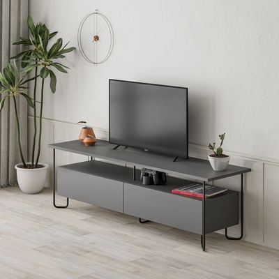 Mourah Cornea Tv Stand Up To 60 Inches With Storage - Anthracite - 2 Years Warranty