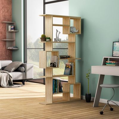 Mourah Soto Bookcase - Oak - 2 Years Warranty