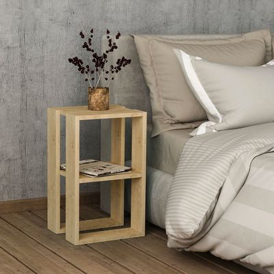 Mourah Lonie Nightstand - Oak  - 2 Years Warranty