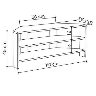 Mourah Thales Tv Stand Up To 43 Inches With Storage - White - 2 Years Warranty