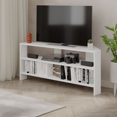 Mourah Thales Tv Stand Up To 43 Inches With Storage - White - 2 Years Warranty