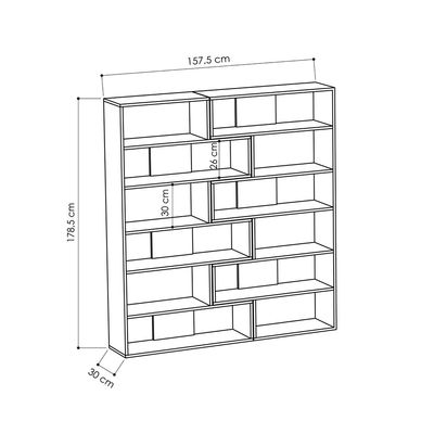 Molly Bookcase No.4 - White - 2 Years Warranty