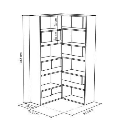 Molly Bookcase No.4 - White - 2 Years Warranty