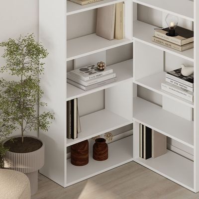 Molly Bookcase No.4 - White - 2 Years Warranty