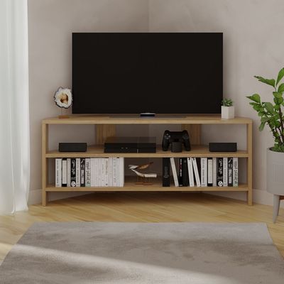 Mourah Thales Tv Stand Up To 43 Inches With Storage - Oak - 2 Years Warranty