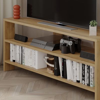 Mourah Thales Tv Stand Up To 43 Inches With Storage - Oak - 2 Years Warranty