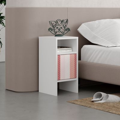 Grandma'S Nightstand - White/Zigzag - 2 Years Warranty