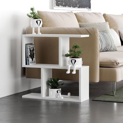 Mourah Homemania End Table - White  - 2 Years Warranty