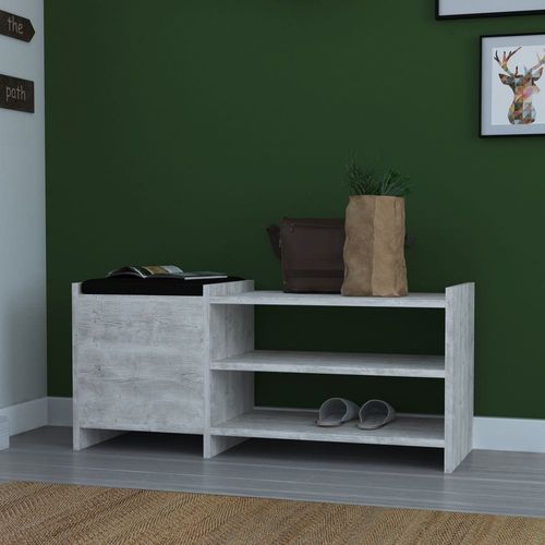 Sunno Bench & Shoe Cabinet - 8 pairs - Ancient White - 2 Years Warranty