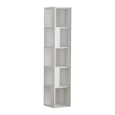 Mourah Piano Corner Bookcase - White - 2 Years Warranty