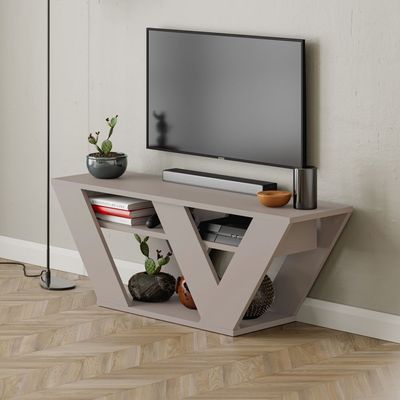 Mourah Pipralla Tv Stand Up To 43 Inches With Storage - Light Mocha - 2 Years Warranty