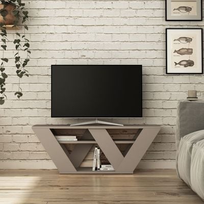 Mourah Pipralla Tv Stand Up To 43 Inches With Storage - Light Mocha - 2 Years Warranty