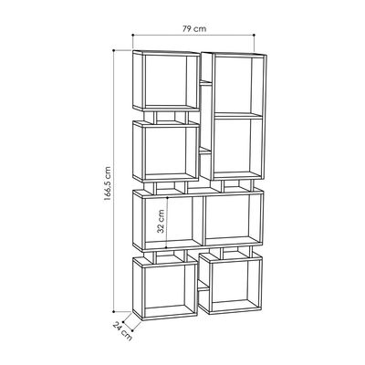 Rail Bookcase No.1 - White - 2 Years Warranty