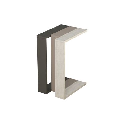 Mourah Muju C End Table - Anthracite/Light Mocha/Ancient White - 2 Years Warranty