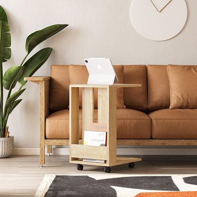 Mourah Edi End Table - Oak  - 2 Years Warranty