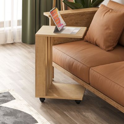 Mourah Edi End Table - Oak  - 2 Years Warranty