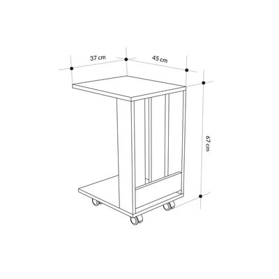 Mourah Edi End Table - Oak  - 2 Years Warranty