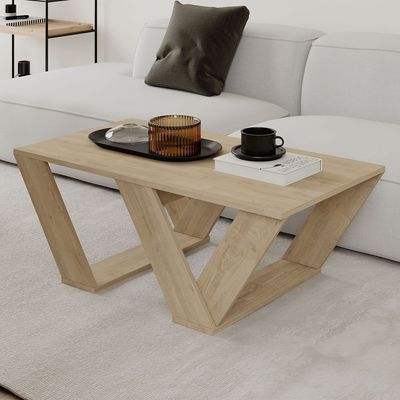 Mourah Pipra Coffee Table - Oak - 2 Years Warranty