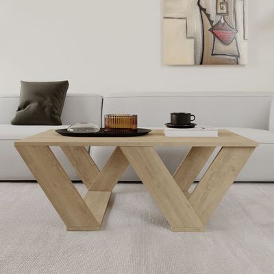 Mourah Pipra Coffee Table - Oak - 2 Years Warranty