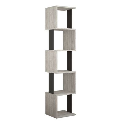 Mourah Piri Corner Bookcase - Ancient White/Anthracite - 2 Years Warranty