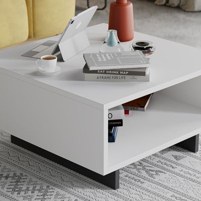 Hola Coffee Table - White/Anthracite - 2 Years Warranty