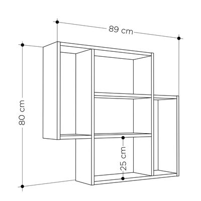 Mourah Mito Wall Shelf - White - 2 Years Warranty