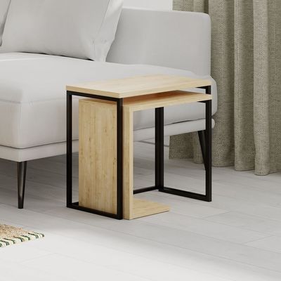 Mourah Zigosh End Table - Oak - 2 Years Warranty