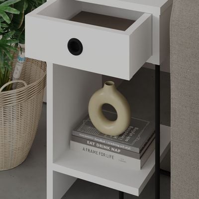 Sirius Nightstand Left Module - White  - 2 Years Warranty