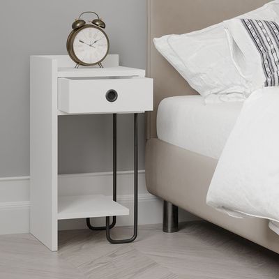 Sirius Nightstand Left Module - White  - 2 Years Warranty