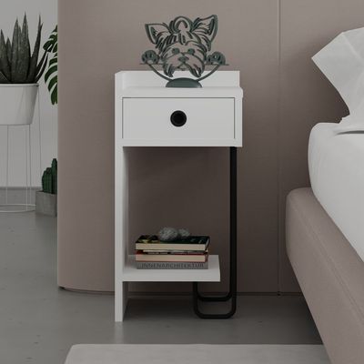 Sirius Nightstand Left Module - White  - 2 Years Warranty