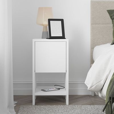 Mourah Ema Nightstand - White - 2 Years Warranty