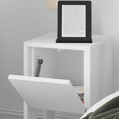 Mourah Ema Nightstand - White - 2 Years Warranty