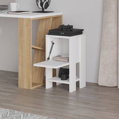 Mourah Ema Nightstand - White - 2 Years Warranty