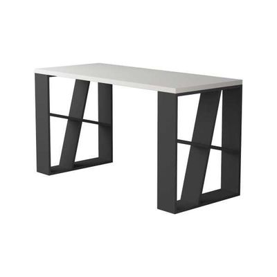 Honey Working Table With Storage - White/Anthracite  - 2 Years Warranty