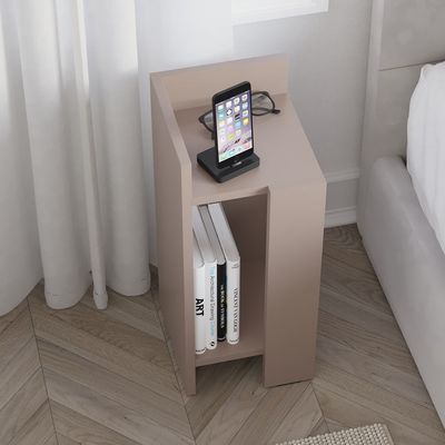 Elos Nightstand Left Module - Light Mocha - 2 Years Warranty