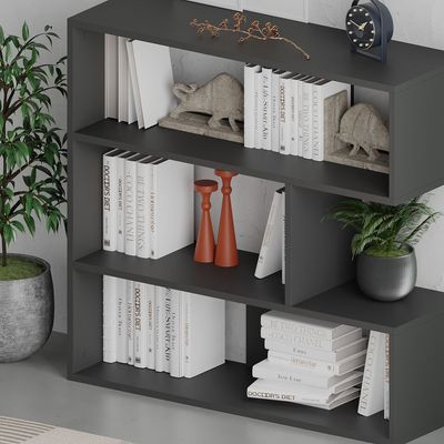 Molly Bookcase No.1 - Anthracite - 2 Years Warranty