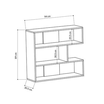 Molly Bookcase No.1 - Anthracite - 2 Years Warranty