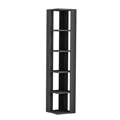 Mourah Nati Corner Bookcase - Anthracite - 2 Years Warranty