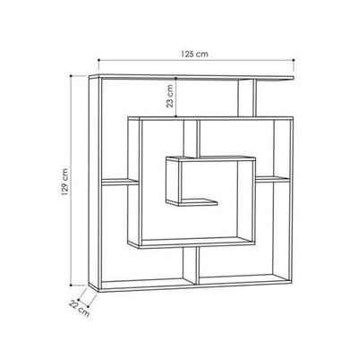 Labirent Bookcase - Dark Oak - 2 Years Warranty