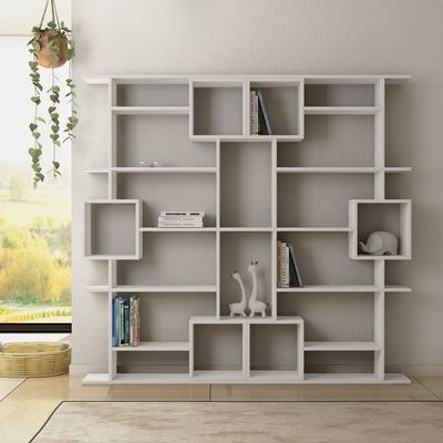 Mourah Soto Bookcase - White - 2 Years Warranty