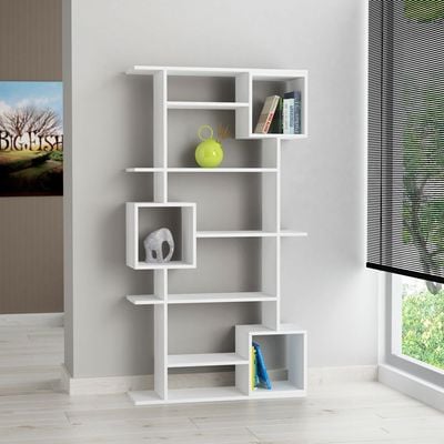 Mourah Soto Bookcase - White - 2 Years Warranty