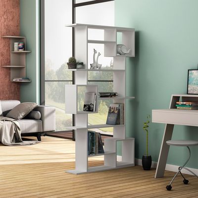 Mourah Soto Bookcase - White - 2 Years Warranty