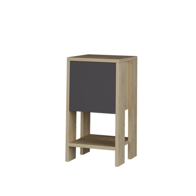 Mourah Ema Nightstand - Oak/Anthracite - 2 Years Warranty