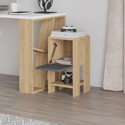 Mourah Ema Nightstand - Oak/Anthracite - 2 Years Warranty