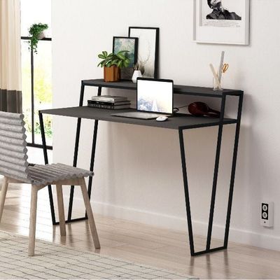 Mourah Pal Working Table With Storage - Anthracite  - 2 Years Warranty