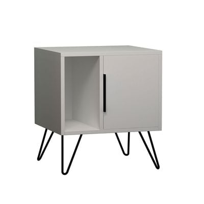 Mourah Glynn Nightstand - White/White - 2 Years Warranty