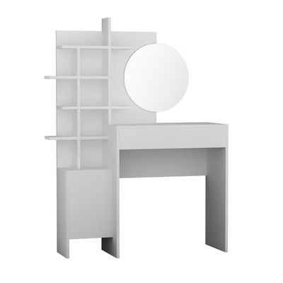 Mourah Mup Dressing Table With Storage - White - 2 Years Warranty