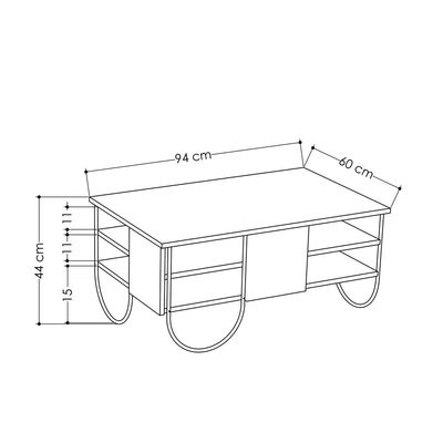 Mourah Norfolk Coffee Table - Dark Coffee - 2 Years Warranty