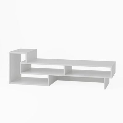 Mourah Tetra Tv Stand Up To 43 Inches With Storage - White - 2 Years Warranty